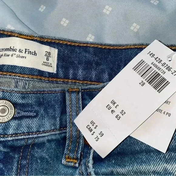 Abercrombie & Fitch High Rise Shorts NWT - Picture 4 of 6